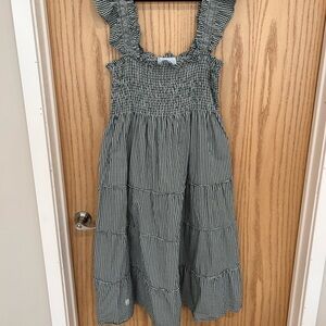 Hill House Home Ellie Nap Dress in Green & White gingham, size XL. 100% cotton.
